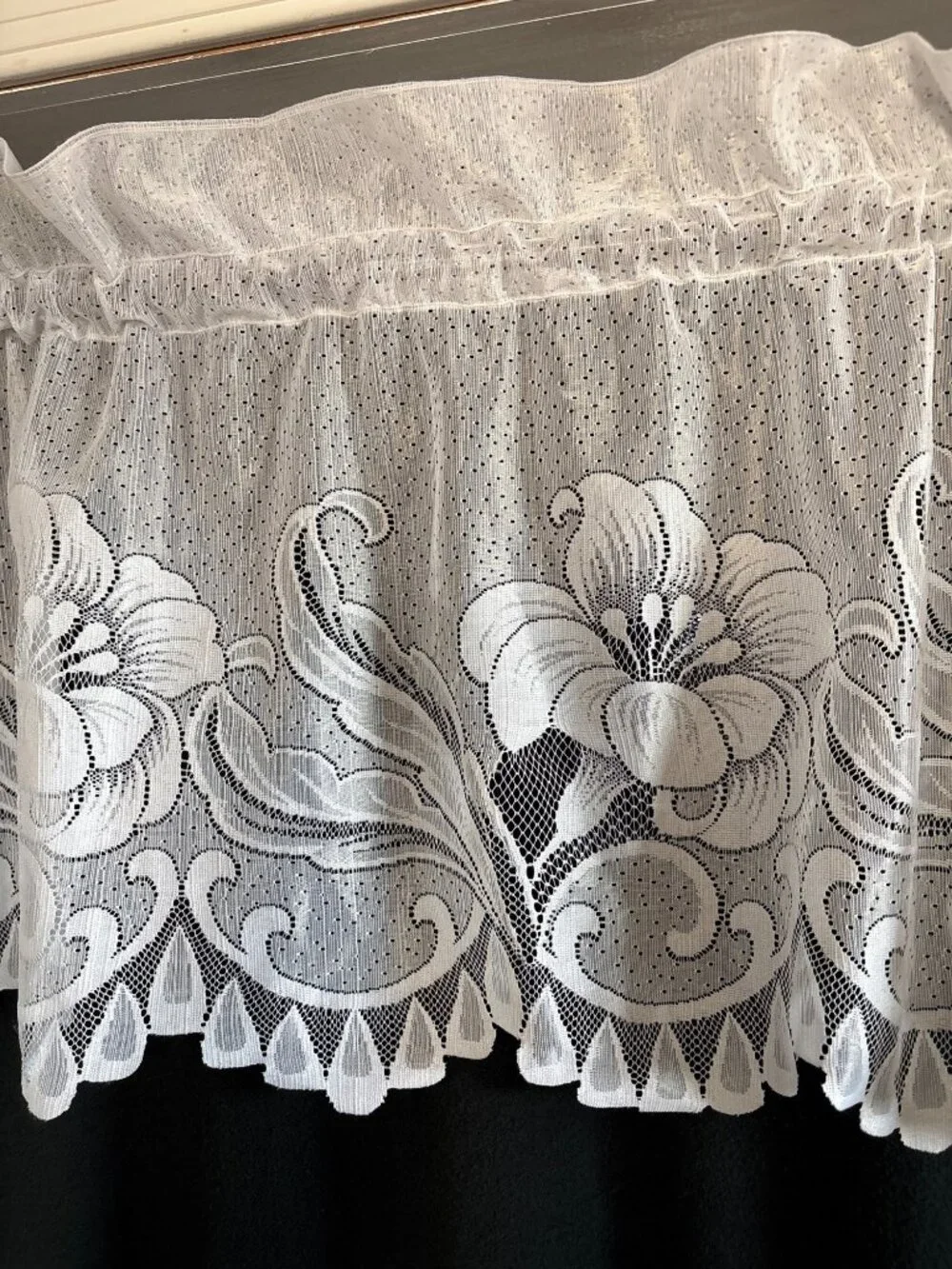 Floral Lace Valance Curtain Panels 36